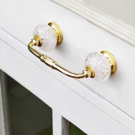 Clear Bubble Glass Bridge Handle