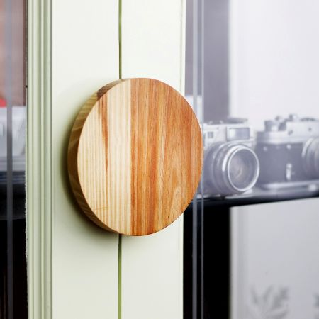 Round Natural Wooden Dresser Handle (6 Inch)