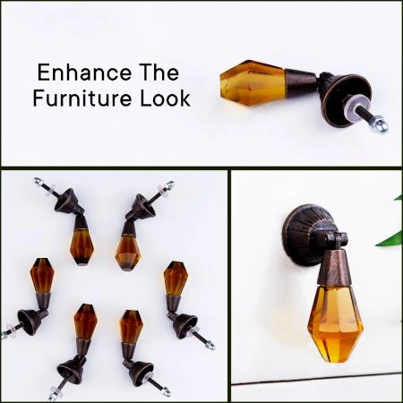 Champagne Glass Pull Teardrop Cabinet Knob