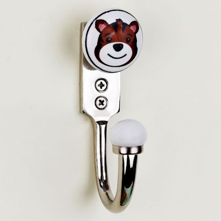 Tiger Face Ceramic Kids Wall Hook