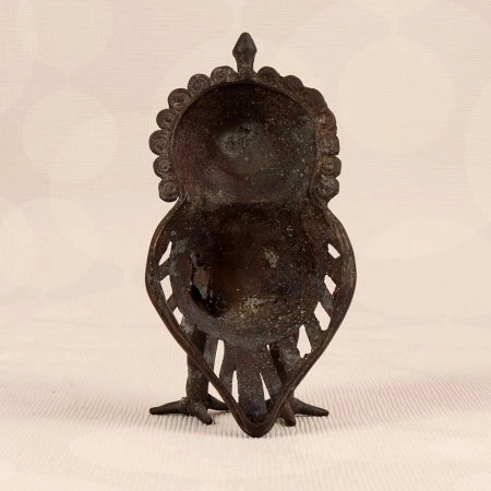 Vintage Tribal Art Brass Statue of Owl for Home Decor