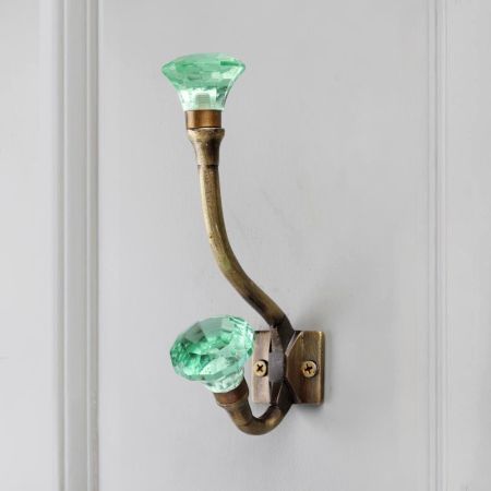 Handmade Water Diamond Glass Iron Wall Hook