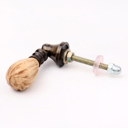Decorative Natural Wooden Drop Cabinet Drawer Knob