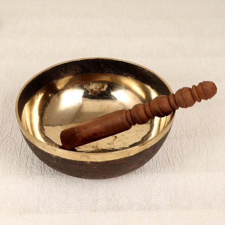 Tibetan Art Meditation Om Singing Bowl Made of Bell Metal