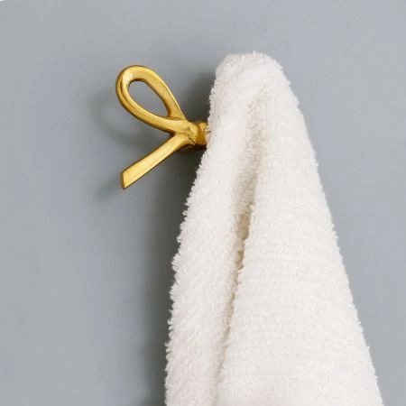 Decorative Gold Bow Hooks Wall Mounted Coat Hook