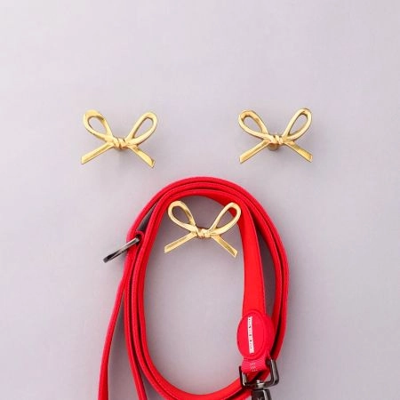 Decorative Gold Bow Hooks Wall Mounted Coat Hook