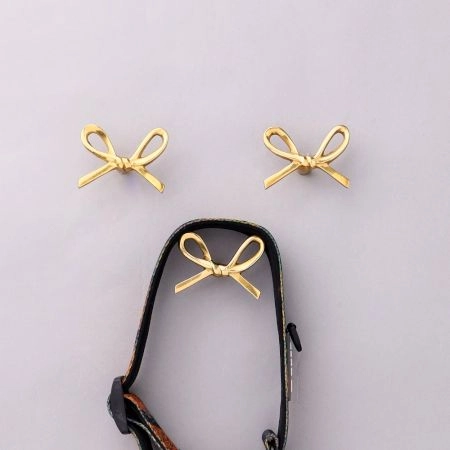 Decorative Gold Bow Hooks Wall Mounted Coat Hook