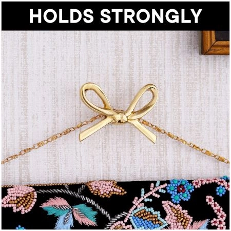 Decorative Gold Bow Hooks Wall Mounted Coat Hook