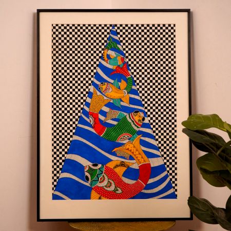 Colorful Acrylic Archival Paper Painting for Display