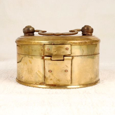 Antique Brown Handmade Jewelry Box Made of Finest Brass