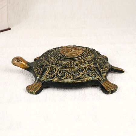 High-Quality Brass Turtle Yantra of Lord Ganesha for Prayer