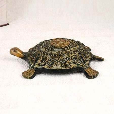 High-Quality Brass Turtle Yantra of Lord Ganesha for Prayer