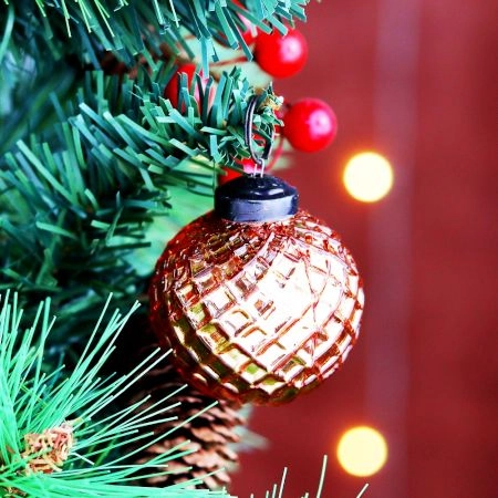 12 Pieces Modern Glass Christmas Hanging Ornaments For Tree Decoration 