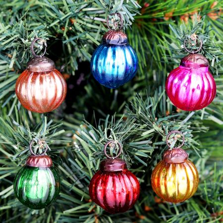 Tiny Melon Glass Christmas Ornaments