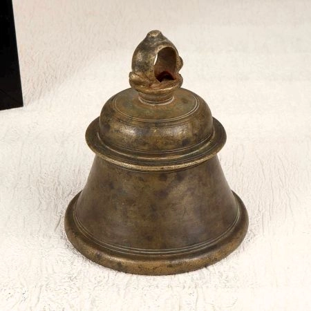 Elegant Brown Vintage Temple Bell Made of Finest Bell Metal