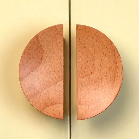 Natural Wooden Door Handles (Small Size) Pack of 2 Pieces (3 Inches)