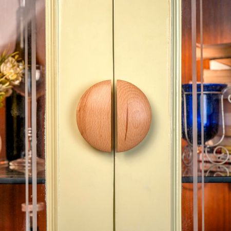 Wooden Natural Door Handles (Medium Size) Pack of 2 Pieces (4 Inches)