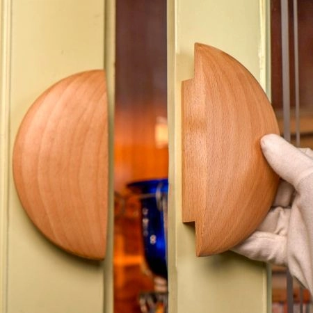 Wooden Natural Door Large Handles Pack of 1 Pair (6 Inches)
