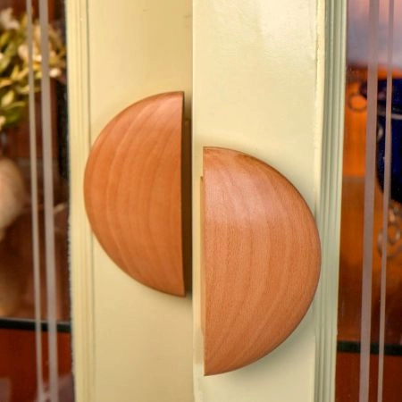 Wooden Natural Door Large Handles Pack of 1 Pair (6 Inches)