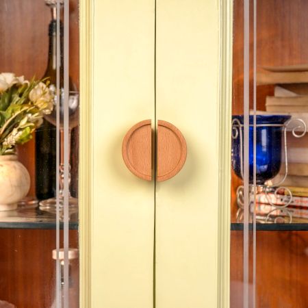 Natural Wooden Drawer Handles (Small Size) Pack of 1 Pair