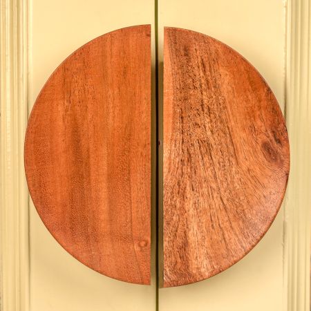 Large Wooden Natural Door Handles (6 Inches)