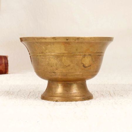Premium Brass Kumkum Tilak Cup for Hindu Rituals