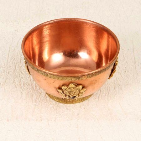 Vintage Handmade Copper Brass Bowl with Engraving