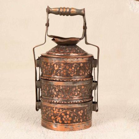 Vintage Premium Copper Lunch Box for Collection and Decoration