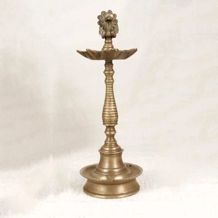 Beautiful Handmade Brass Peacock Oil Lamp for Prayer Room