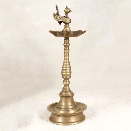 Beautiful Handmade Brass Peacock Oil Lamp for Prayer Room