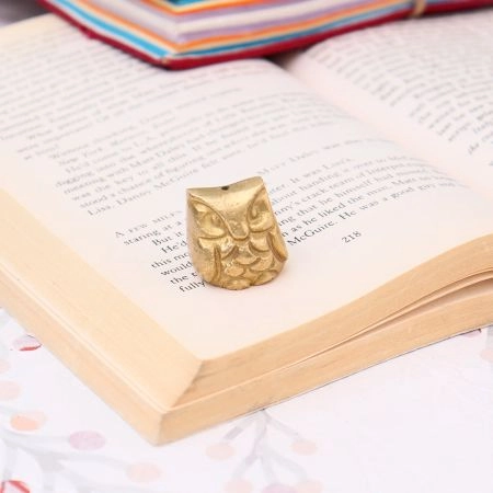 Golden Brass Owl Incense Stick Holder