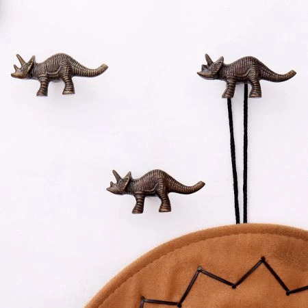 Antique Modern Iron Rhinoceros Wall Hooks-Pack of 3