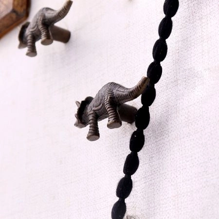 Antique Modern Iron Rhinoceros Wall Hooks-Pack of 3