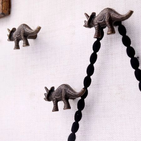 Antique Modern Iron Rhinoceros Wall Hooks-Pack of 3
