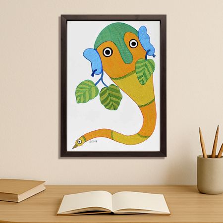 Beautiful Gond Art Painting by Padma Shri Awardee Durgabai Vyam