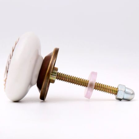 Golden Animals Pattern Ceramic Dresser Knobs-6 Pieces