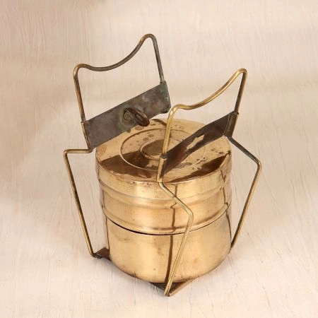 Handcrafted High-Quality Brass Tiffin Box for Vintage Collection