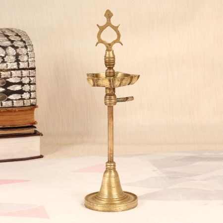 Vintage Finish Brass Oil Lamp for Prayer Room and Decoration