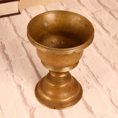 Handmade South Indian Brass Holy Water Cup for Decoration