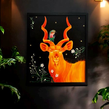 Elistar (The Chosen Star) Oil Canvas Painting By Natasha Harshit Guliani 60 x 50 cm
