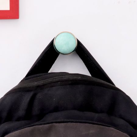 Sea Green Crackle Ceramic Wall Hook