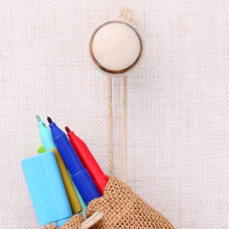 Cream Crackle Ceramic Wall Hook