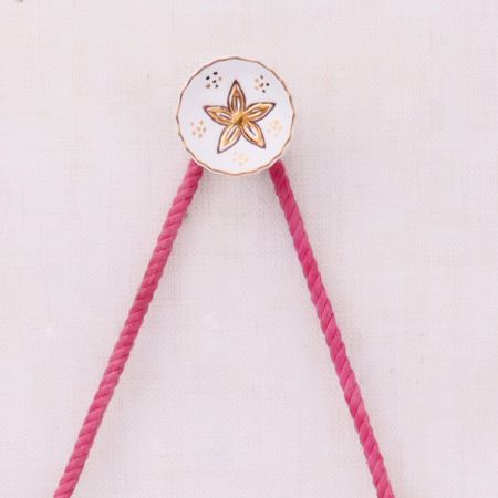 Golden Flower Ceramic Wall Hook