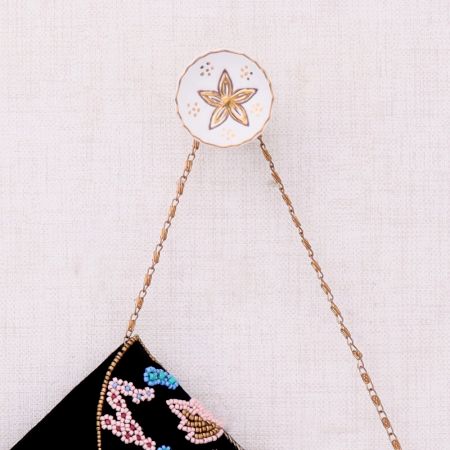 Golden Flower Ceramic Wall Hook