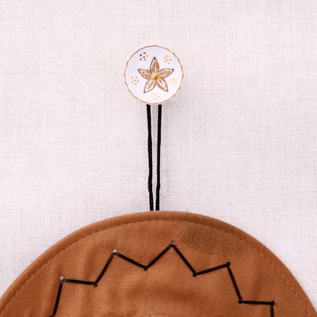 Golden Flower Ceramic Wall Hook