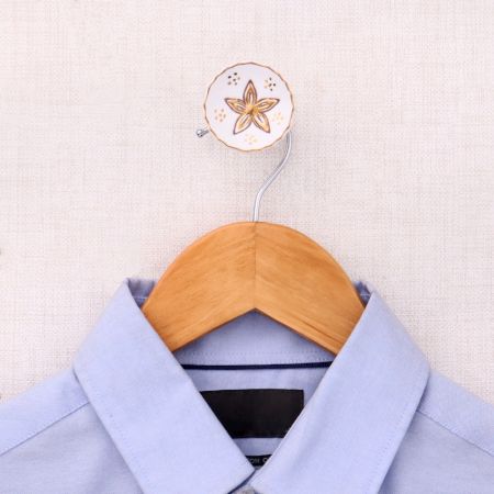 Golden Flower Ceramic Wall Hook