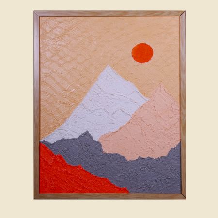 Radiant Heights Canvas Painting by Artist Rutuja Pawar 20 x 16 Inch