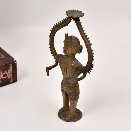 Dhokra Art Handmade Brass Tribal God Statue for Decoration