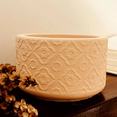 Beautiful Peach Cemented Candle Holder/Tea Light Holder
