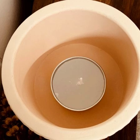 Beautiful Peach Cemented Candle Holder/Tea Light Holder